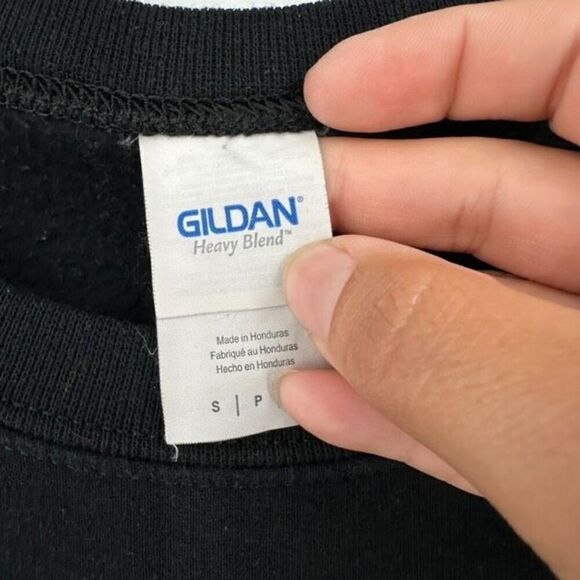 Gildan Women's Hamilton Fleece Long Sleeve Pull Over Sweatshirt Black Size Small - Picture 4 of 8